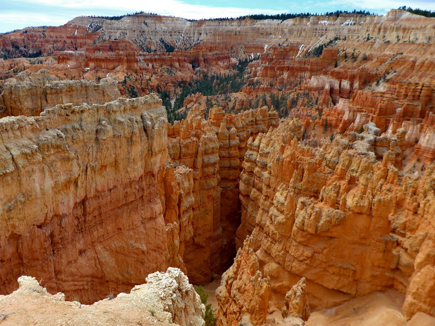 Gorges in the Bryce Canyon seen from the Navajo Loop Trail